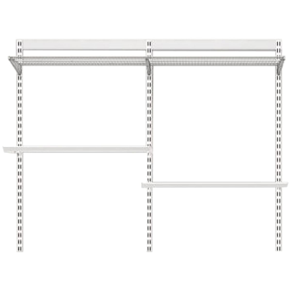 Elfa Laundry Solution with Drying Rack - White E-Poxy Bonded Steel - Foldable Racks - 12079