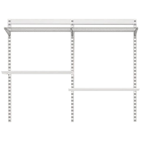 Elfa Laundry Solution with Drying Rack - White E-Poxy Bonded Steel - Foldable Racks - 12079