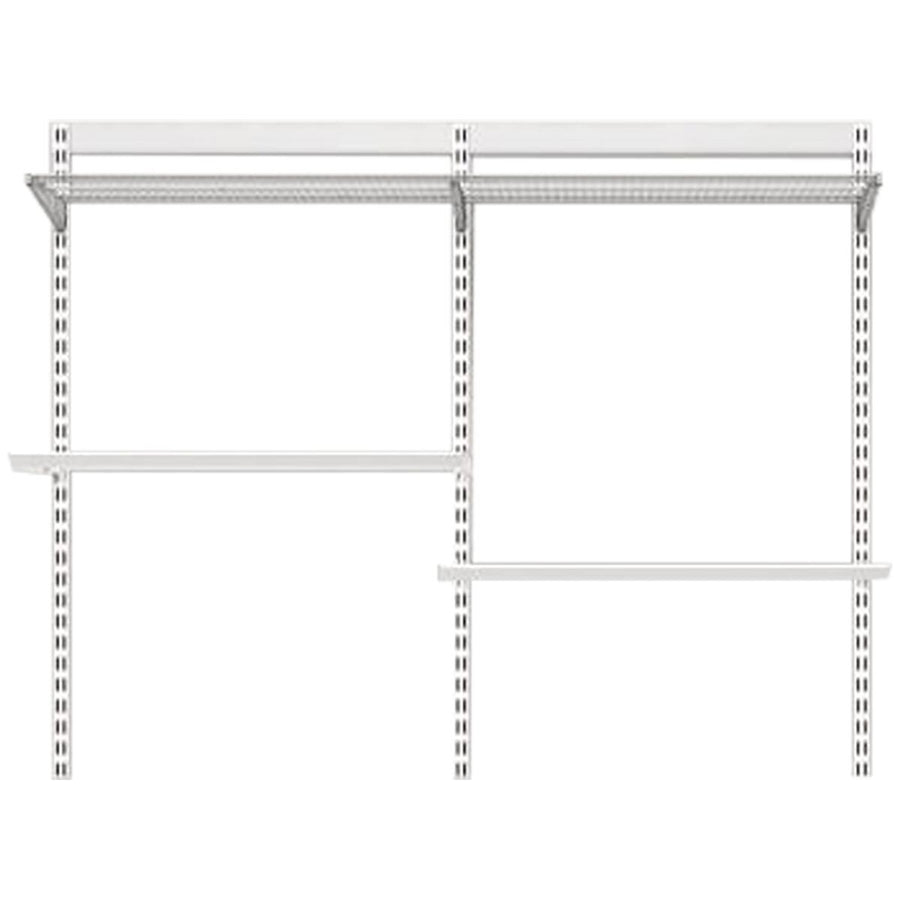 Elfa Laundry Solution with Drying Rack - White E-Poxy Bonded Steel - Foldable Racks - 12079