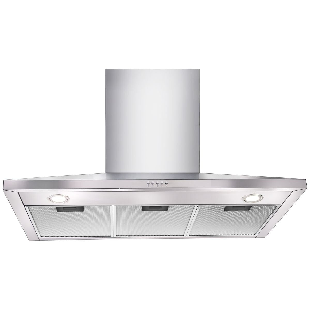 Artusi 900mm Canopy Rangehood - Stainless Steel, 750m³/h, Three Speeds, LED Lighting, Push Buttons - ACH905X1