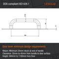 Lemaar D Pull on Plate 250 x 65 x 2mm Black DDA Compliant - SuperSaverAU - view 2