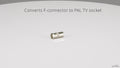 Antsig F59 Plug to Pal TV Socket - Coaxial Cable Joiner - 5mm x 21mm x 9mm - SuperSaverAU - view 5