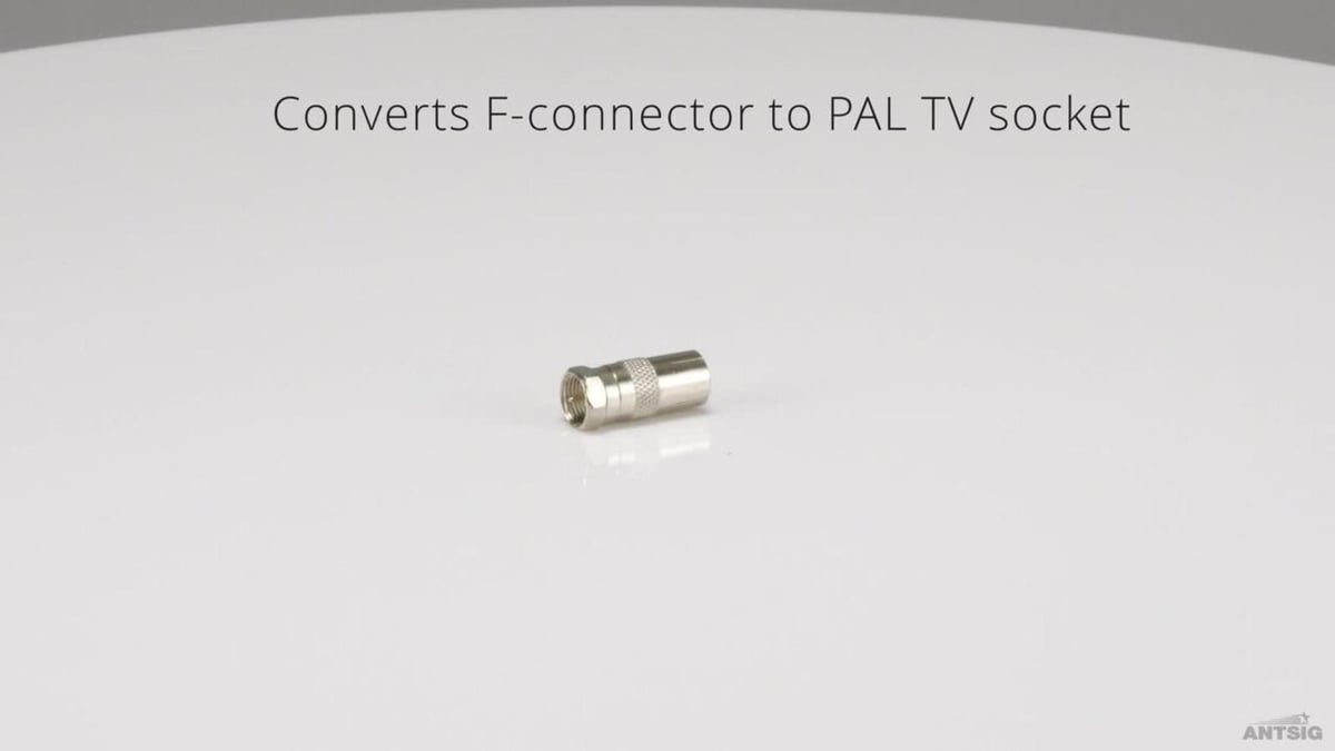 Antsig F59 Plug to Pal TV Socket - Coaxial Cable Joiner - 5mm x 21mm x 9mm - SuperSaverAU - view 5