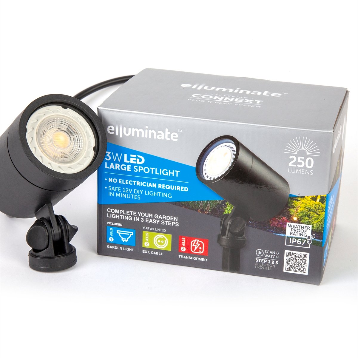 Elluminate Garden Spot Light - Large - Warm White - Plastic - Energy Efficient - SuperSaverAU - view 2