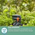 GARDENA Micro Irrigation Oscillating Sprinkler OS 90 in Black High-Impact Plastic