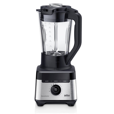 Braun PowerBlend 7 jug blender - 1400W, 2L glass jug, nine food programs - JB7550BK