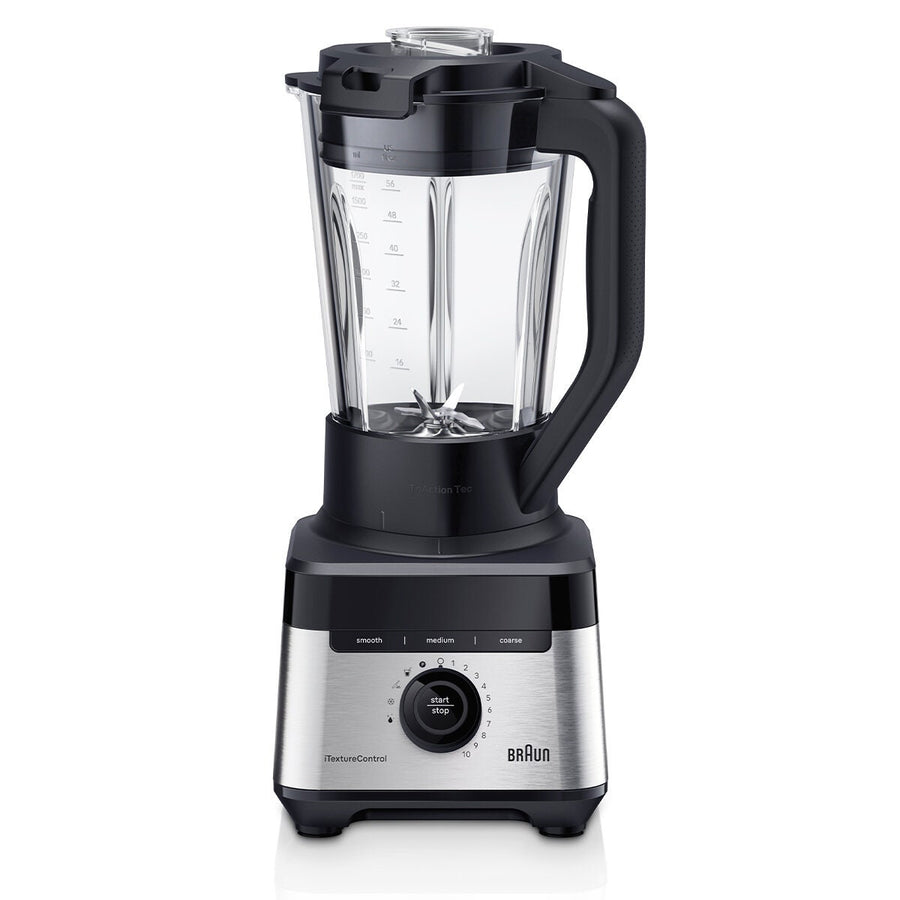 Braun PowerBlend 7 jug blender - 1400W, 2L glass jug, nine food programs - JB7550BK