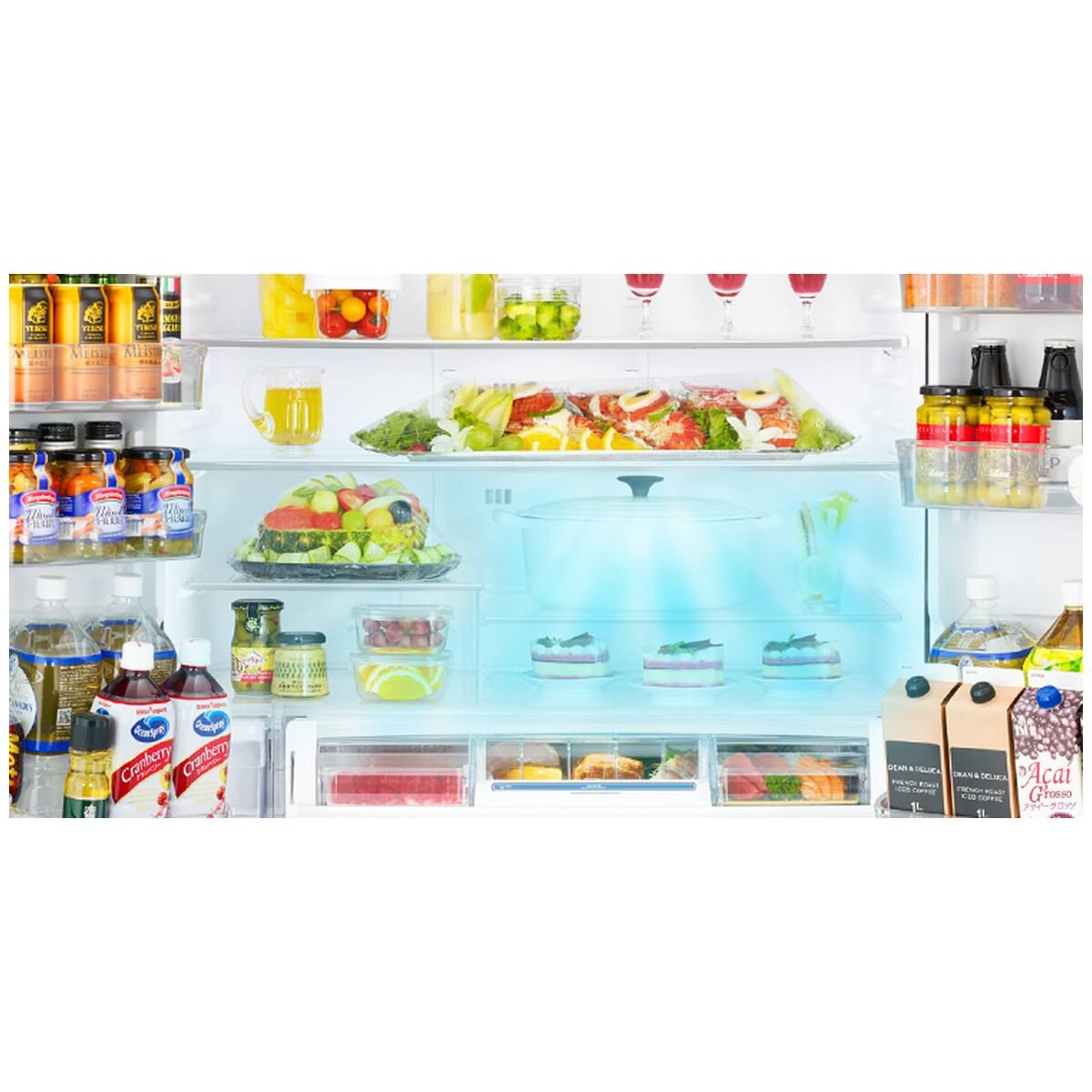 Hitachi 735L French Door Fridge - Black, Vacuum Compartment, Made in Japan - R-ZX740RAXK