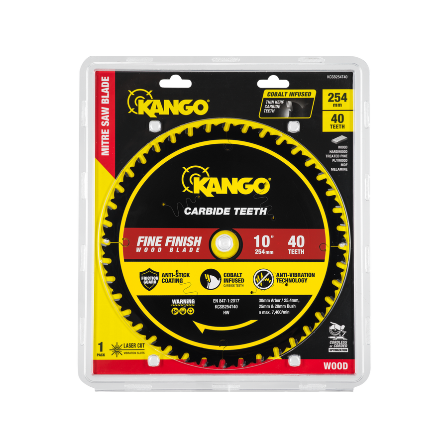 Kango 254mm 40T Wood Mitre Saw Blade KCSB254T40