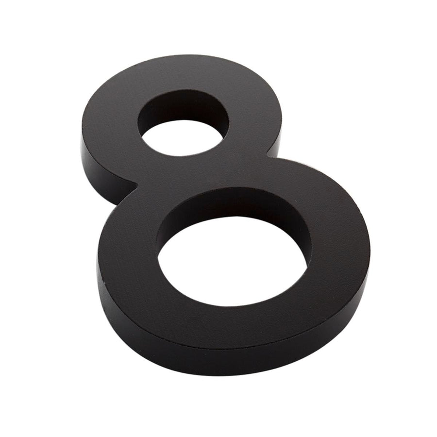 Sandleford House Number 8 - 100mm - Black Aluminium - Weather Resistant - SuperSaverAU - view 1