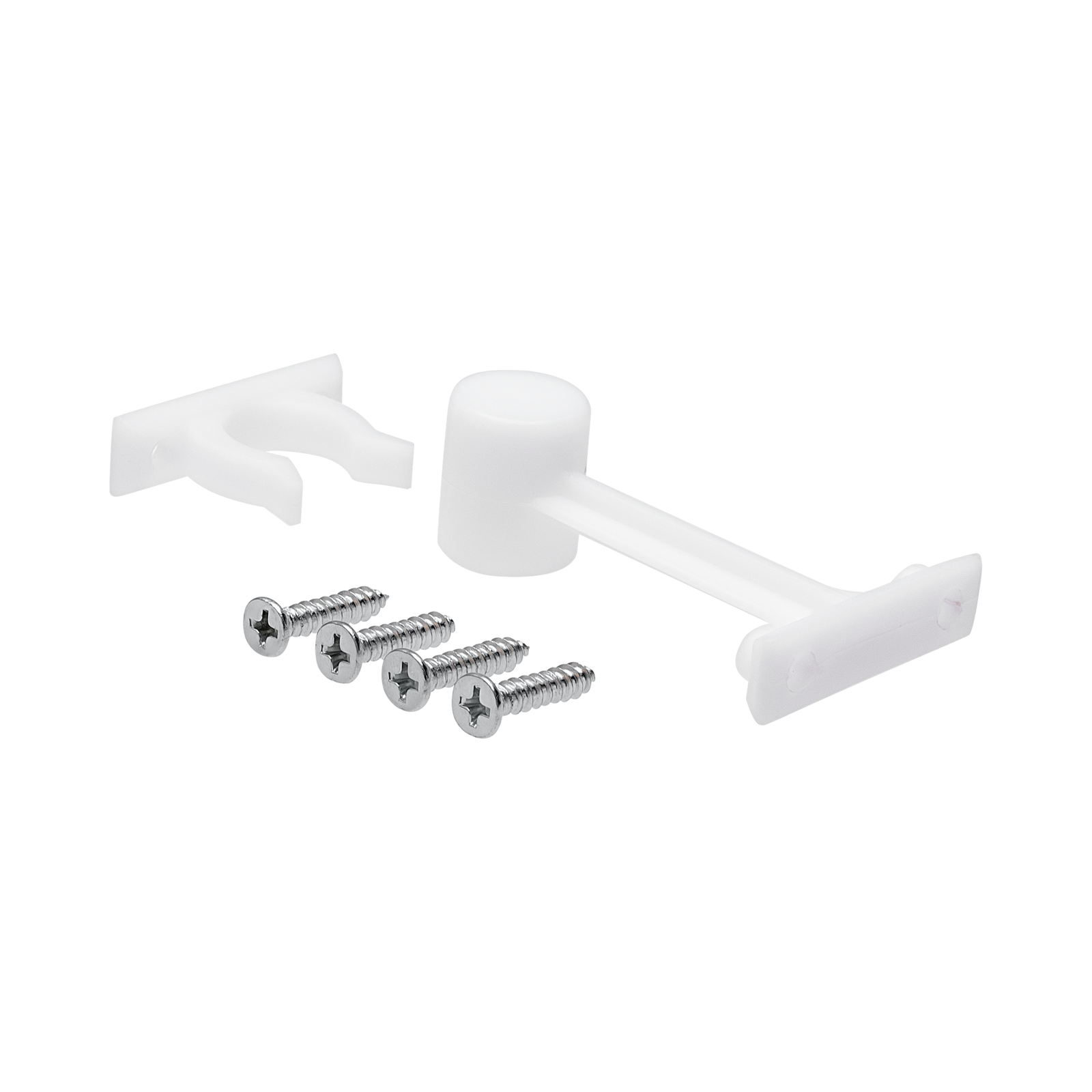 Adoored 70mm White Plastic Long Door Clip - Door Holder
