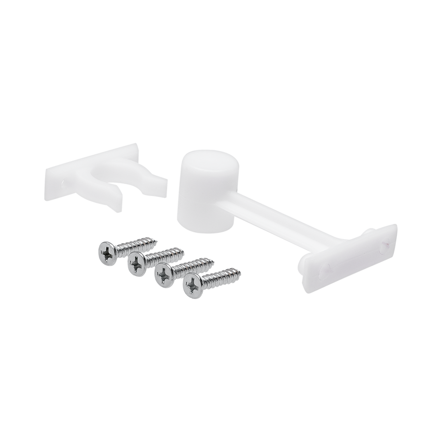 Adoored 70mm White Plastic Long Door Clip - Door Holder