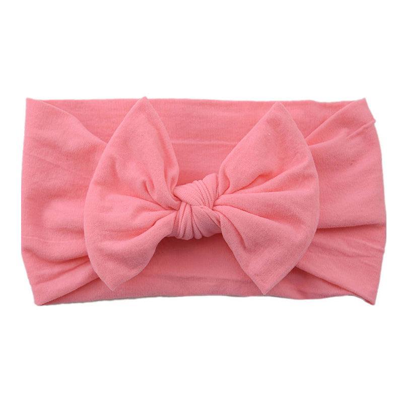 Baby Bow Headband Soft Stretchy Nylon Turban Wrap - Blue - view 14