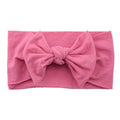 Baby Bow Headband Soft Stretchy Nylon Turban Wrap - Deep Pink