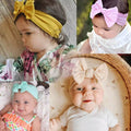Baby Bow Headband Soft Stretchy Nylon Turban Wrap - Dusty Blue - view 6