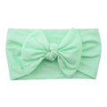 Baby Bow Headband Soft Stretchy Nylon Turban Wrap - Mint Green