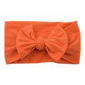 Baby Bow Headband Soft Stretchy Nylon Turban Wrap - Orange