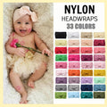 Baby Bow Headband Soft Stretchy Nylon Turban Wrap - Pale Pink - view 2