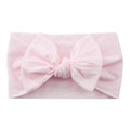 Baby Bow Knot Headband, Soft Stretch Nylon - Light Pink, Style 21