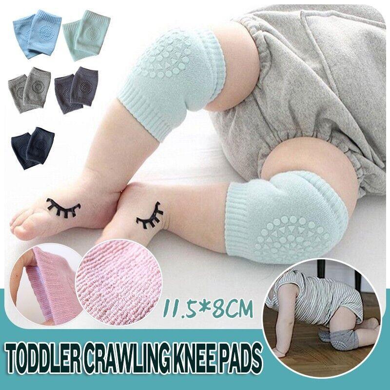 Baby Crawling Knee Pads Soft Cotton Protectors - Blue - view 2