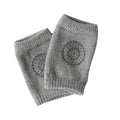 Baby Crawling Knee Pads Soft Cotton Protectors - Light Grey