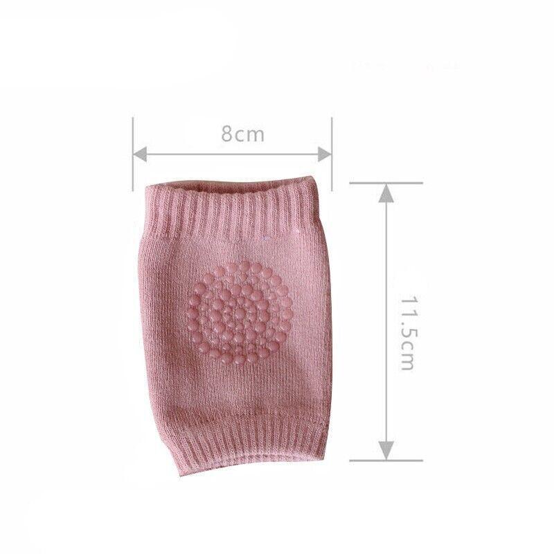 Baby Crawling Knee Pads Soft Cotton Protectors - Light Grey - view 7