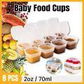 Baby Food Storage Containers with Lids, 70 ml, Pack of 8