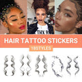 Baby Hair Tattoo Stickers - Black Hairline Edge, Style 10 - view 2