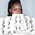 Baby Hair Tattoo Stickers - Black Hairline Edge, Style 10 - view 4