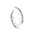 Baby Hair Tattoo Stickers - Black Hairline Edge, Style 13