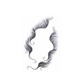 Baby Hair Tattoo Stickers - Black Hairline Edge, Style 15