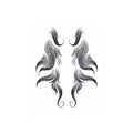 Baby Hair Tattoo Stickers - Black Hairline Edge, Style 17