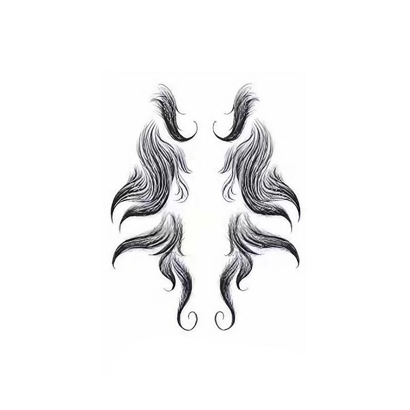 Baby Hair Tattoo Stickers - Black Hairline Edge, Style 17