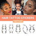 Baby Hair Tattoo Stickers - Black Hairline Edge, Style 6 - view 2