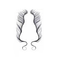 Baby Hair Tattoo Stickers - Black Hairline Edge, Style 8