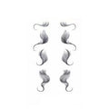 Baby Hair Tattoo Stickers - Black Hairline Edge, Style 9