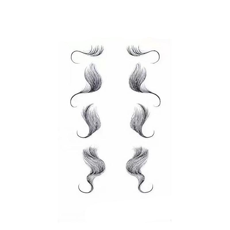 Baby Hair Tattoo Stickers - Black Hairline Edge, Style 9