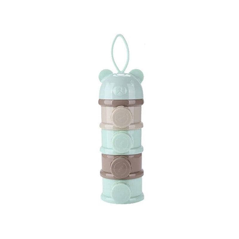 Baby Milk Powder Dispenser, 4 Layer Formula Container - Green