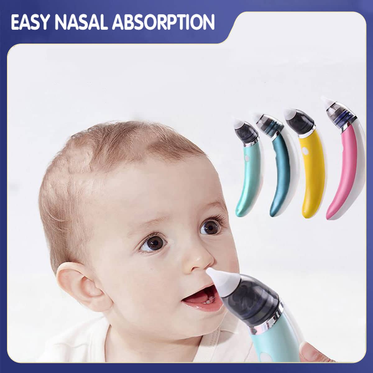 Baby Nasal Aspirator Electric Nose Cleaner for Newborns - Blue - view 4