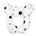 Baby U-Shaped Head and Neck Support Pillow for Car Seat and Stroller - Black and White Dots