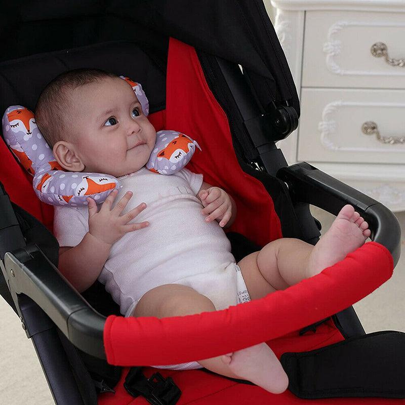 Baby U-Shaped Head and Neck Support Pillow for Car Seat and Stroller - Cat - view 8