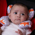 Baby U-Shaped Head and Neck Support Pillow for Car Seat and Stroller - Hippo - view 5