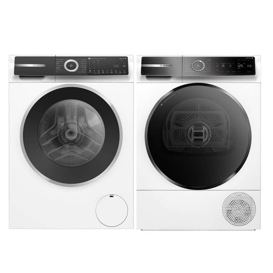 Bosch Series 8 10kg Front Load Washer and 8kg Heat Pump Dryer Package - Home Connect - WGH25400AUWQB235B8AU
