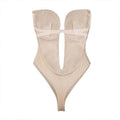 Backless Plunge Shapewear Bodysuit - Nude, Size S (Bra 32A, 32B, 32C, 34A) - view 4