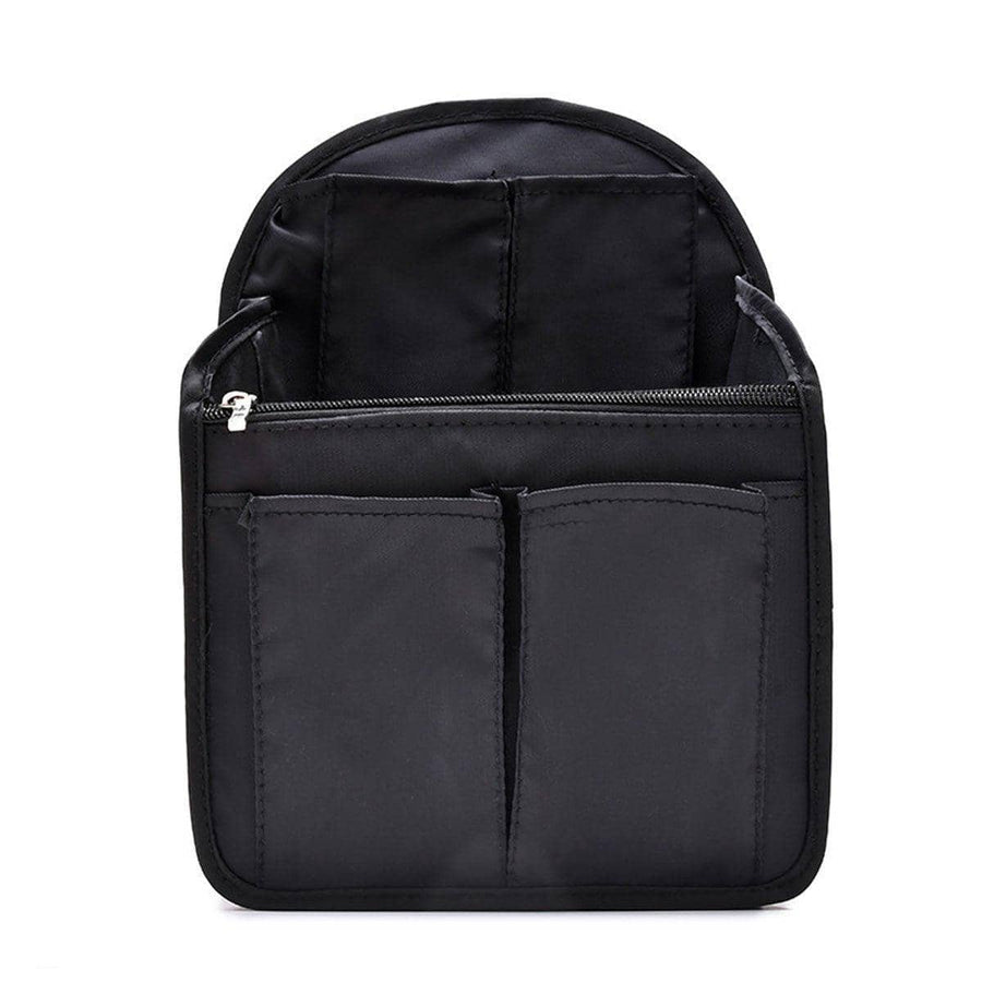 Backpack Liner Organiser Insert Bag, 12 Pockets - Black