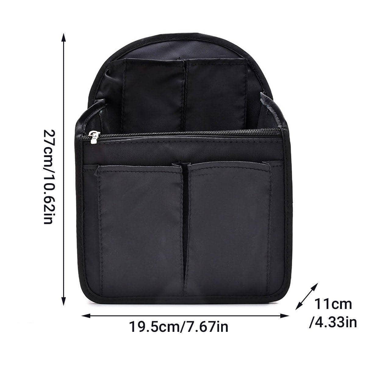 Backpack Liner Organiser Insert Bag, 12 Pockets - Grey - view 4