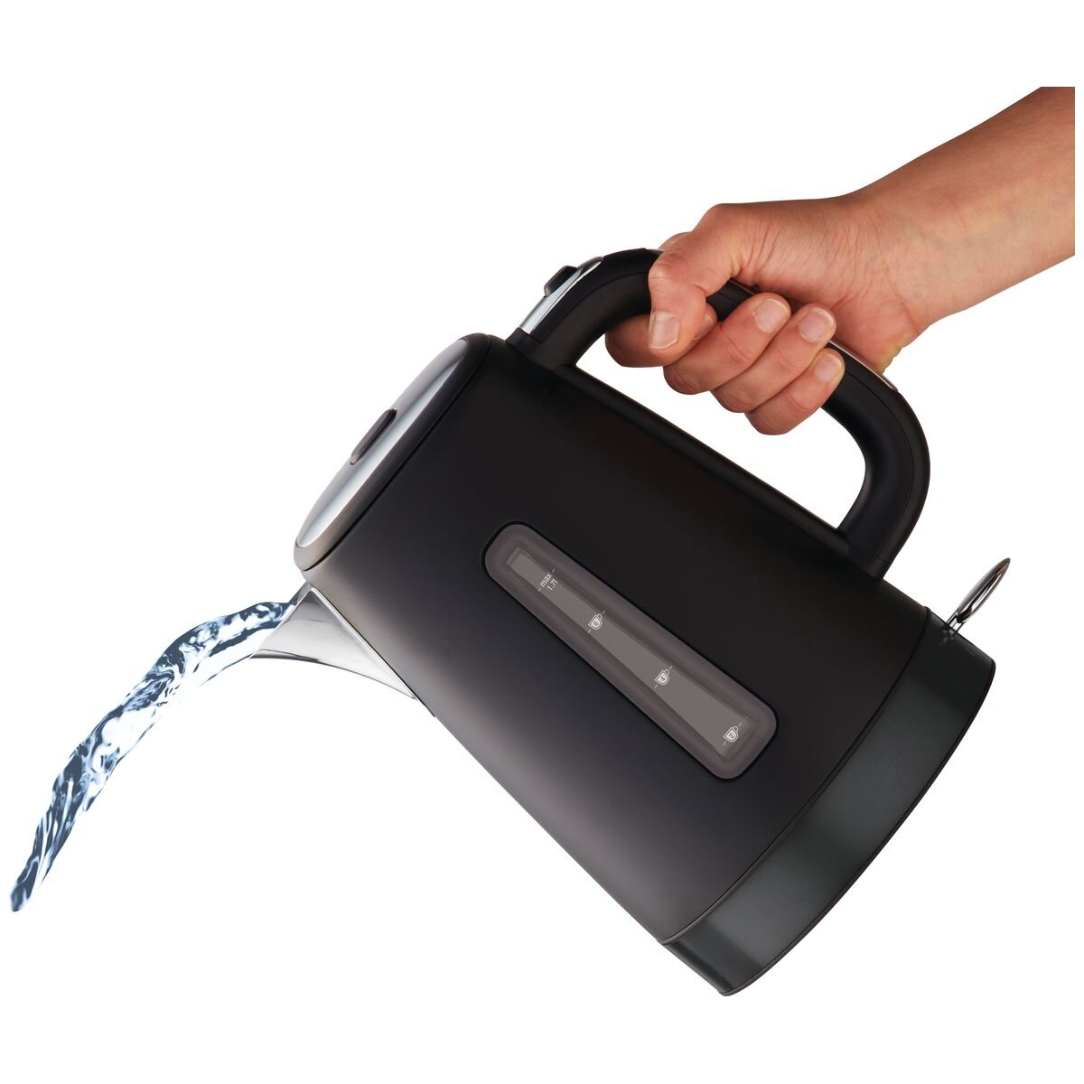 Russell Hobbs Brooklyn Kettle 1.7L - Matte Black, Quiet Boil Technology, Perfect Pour Spout - RHK92BLK