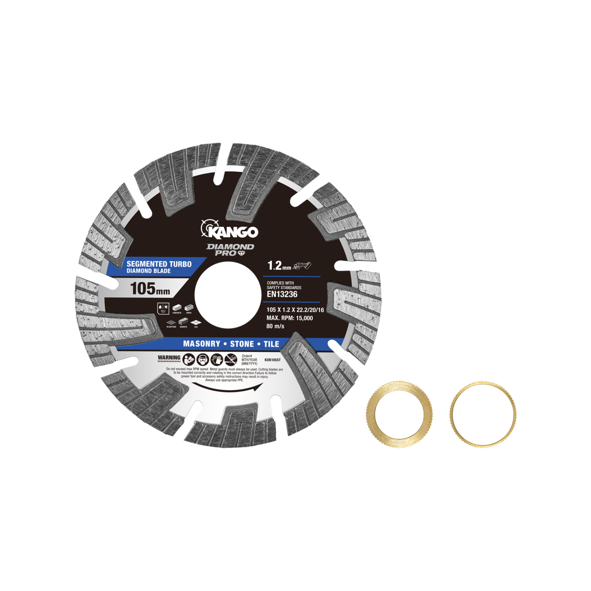 Kango Diamond Saw Blade - 105mm - Turbo Segmented - Dry Cutting - SuperSaverAU - view 2