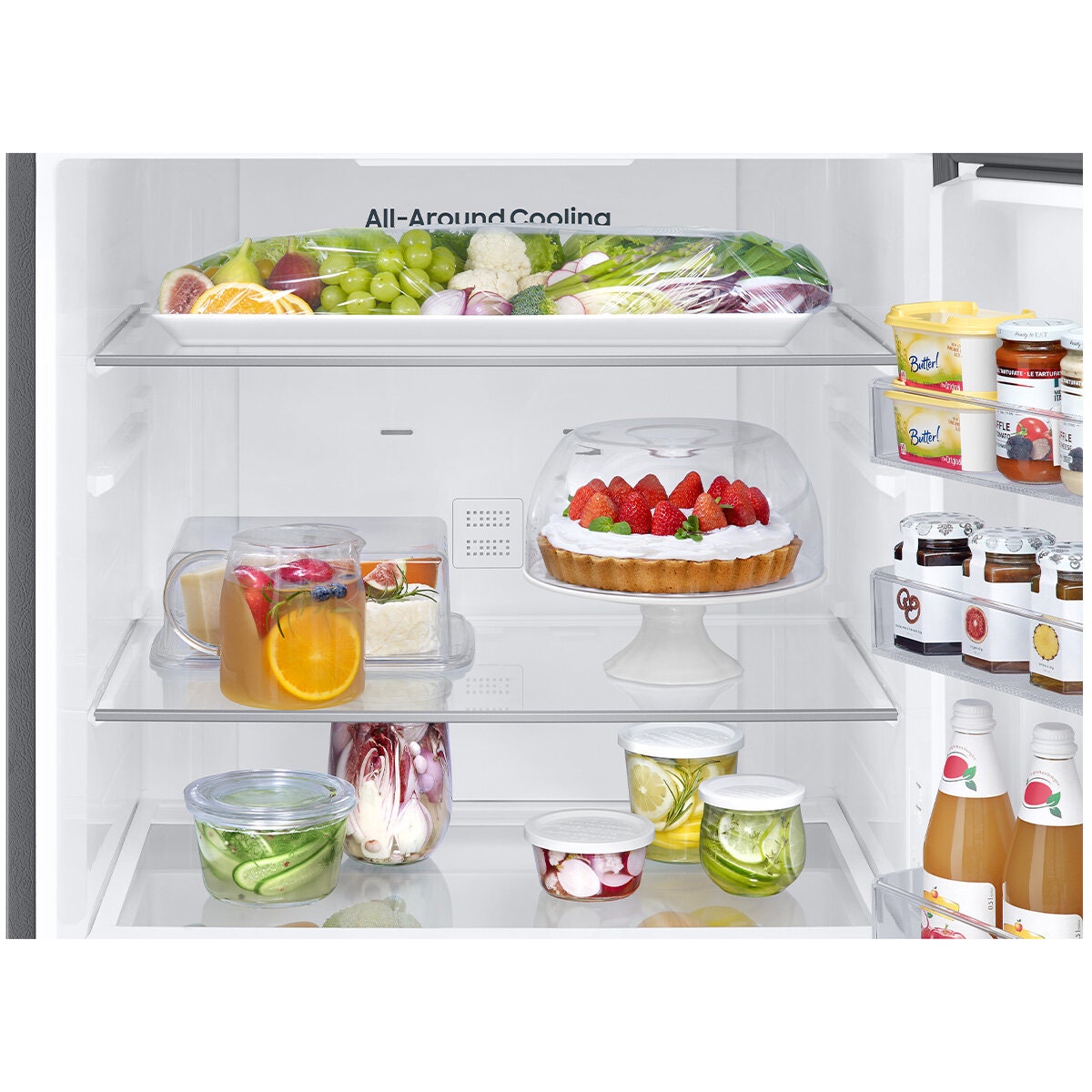 Samsung 458L Bottom Mount Fridge - Silver, SmartThings Wi-Fi, AI Energy Mode, Twist Ice Maker - SRL4600S