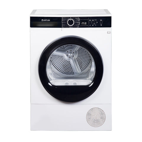 Artusi 7kg heat pump dryer - 7 star energy rating, sensor drying, 15 programs, white enamel - AHPD7000W